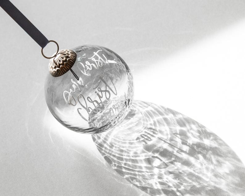 Personalized Glass Christmas Ornament